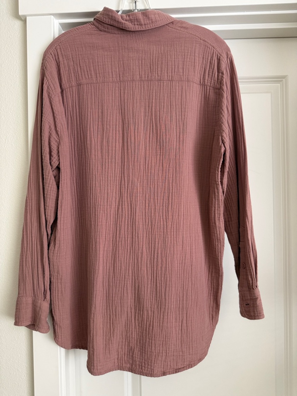 Madewell Mauve-Pink Relaxed Button-Down Shirt - Picture 4 of 4